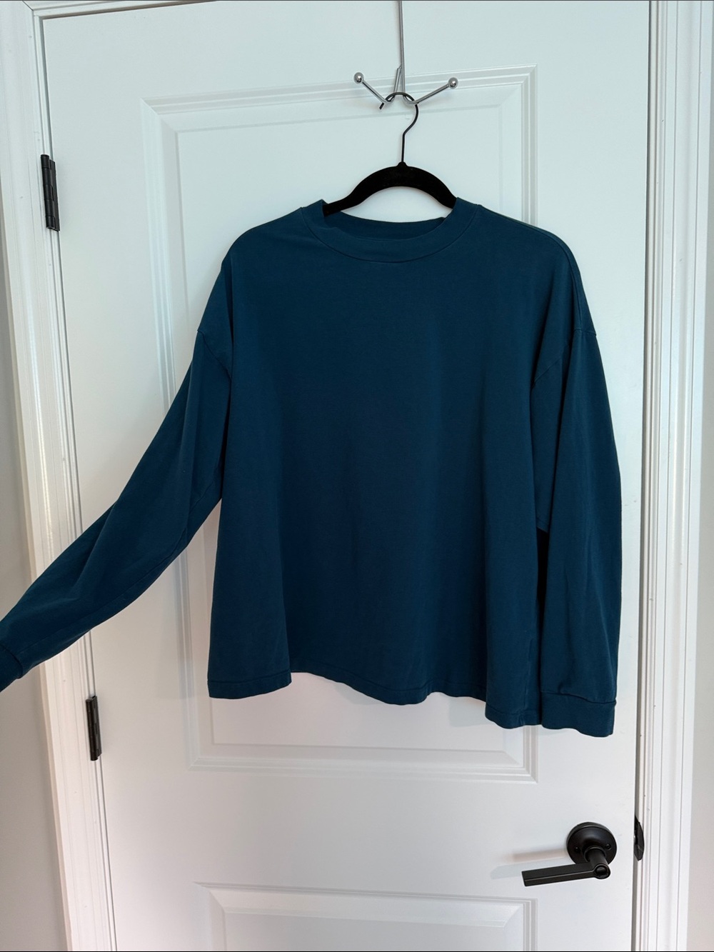 Women’s Long-Sleeve Crewneck Top - Teal